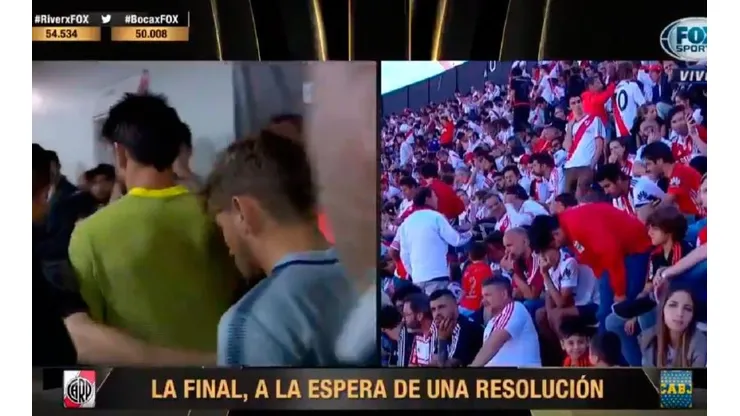 Pablo Pérez yéndose del estadio.