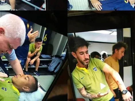 Atención: las fotos de los jugadores de Boca adentro del vestuario del Monumental