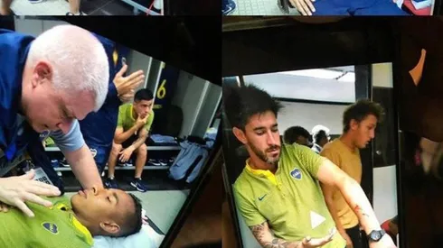 Atención: las fotos de los jugadores de Boca adentro del vestuario del Monumental