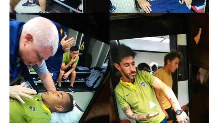 Atención: las fotos de los jugadores de Boca adentro del vestuario del Monumental