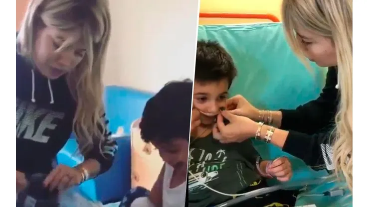 Wanda Nara en el hospital.