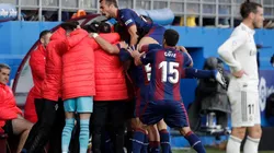 El festejo de todo Eibar ante Real Madrid.