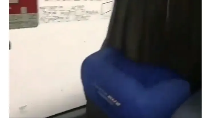 El micro del plantel de Boca.