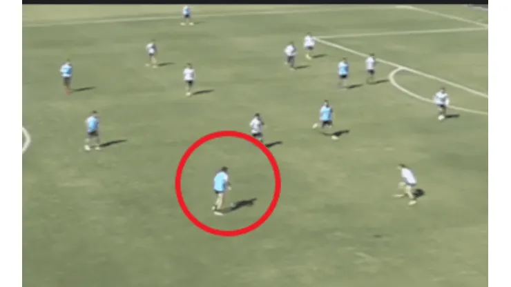 Iturbe hizo un verdadero golazo en el entrenamiento.