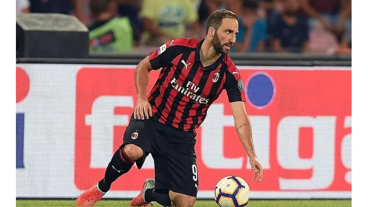 Gonzalo Higuaín en Milan.
