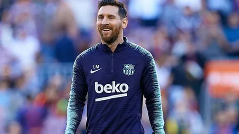 La pícara sonrisa de Lionel Messi.