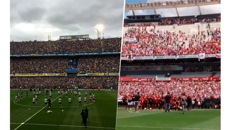 Los estadios de Boca y River.