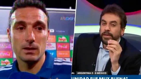 Distasio lo destruyó a Scaloni por su llanto: "¡Qué se va a emocionar!"