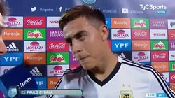 Paulo Dybala tras la victoria sobre México.