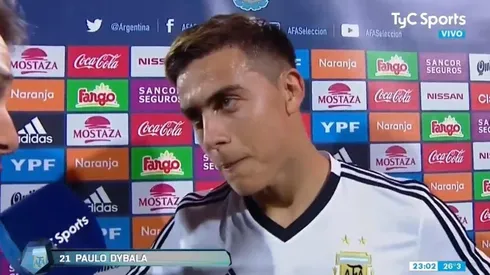 Paulo Dybala tras la victoria sobre México.