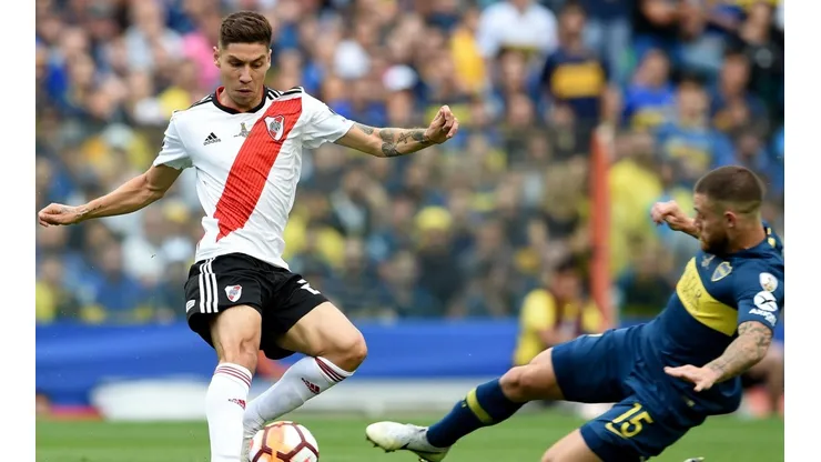 Foto del duelo en la Bombonera.