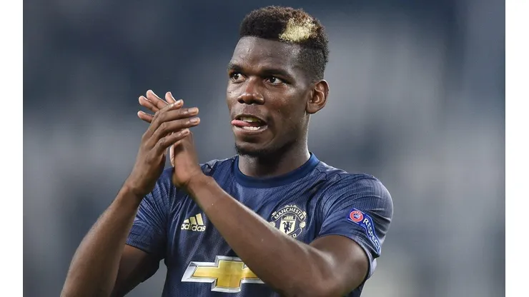 Pogba en su último partido con el Manchester United.