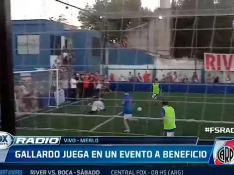 Ponete a vos mismo, Muñeco: golazo de Gallardo en un partido a beneficio