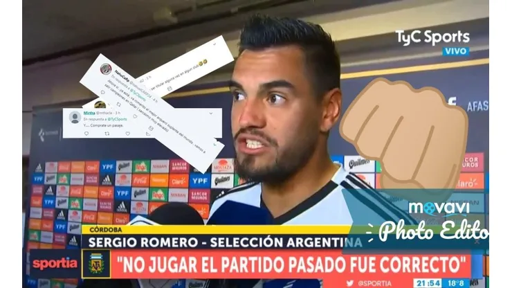 Sergio Romero contó su plan con la Selección Argentina y los hinchas lo están matando