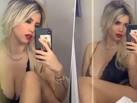 Muy escotada y con la piernita arriba Wanda Nara subió unos videos para ver mil veces