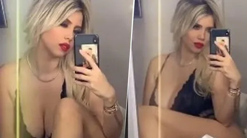 Muy escotada y con la piernita arriba Wanda Nara subió unos videos para ver mil veces