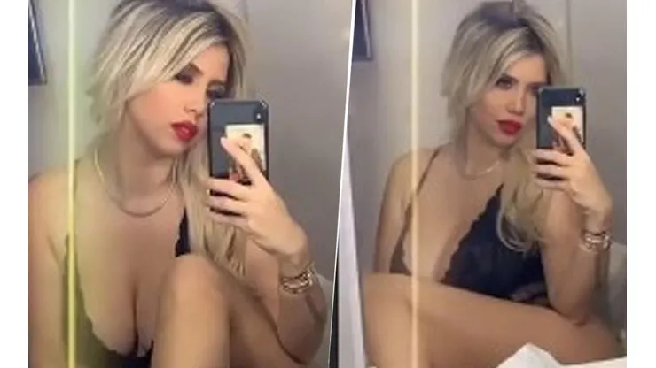 Muy escotada y con la piernita arriba Wanda Nara subió unos videos para ver mil veces