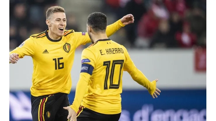Doblete de Thorgan para el parcial de Suiza - Bélgica.