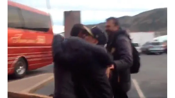 Diego y un emotivo abrazo.