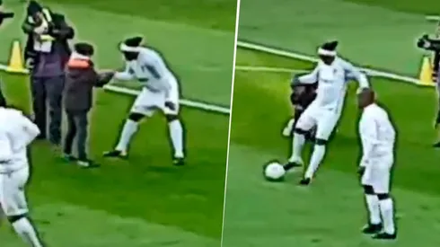 Saludar a un niño, tirar un lujo y levantar al público: Ronaldinho lo hizo todo en 10 segundos