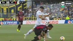 Quiso trabar con la cabeza como Nández, pero se ligó un golpazo en la cara
