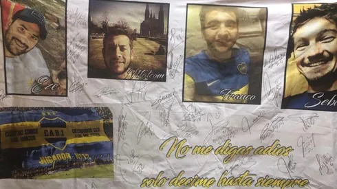 La bandera para los hinchas de Boca.