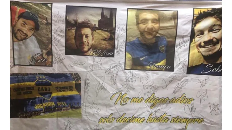 La bandera para los hinchas de Boca.