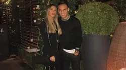 Lautaro Martínez junto a Agustina Gandolfo.