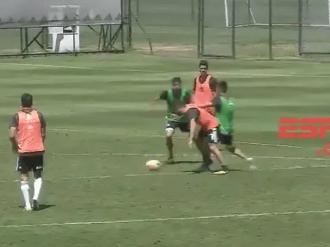 Re manijas por jugar con Boca: el video de los jugadores de River trabando como locos en una práctica