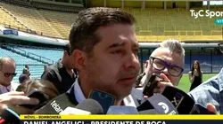 Angelici habló desde La Bombonera.