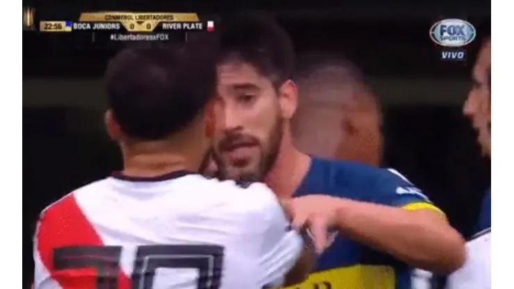 El gesto de Pablo Pérez con Casco que ningún hincha de Boca puede entender