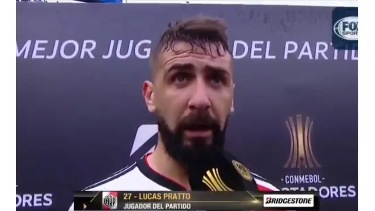 Terminó el partido y Pratto tiró la frase que todos los hinchas de River querían escuchar