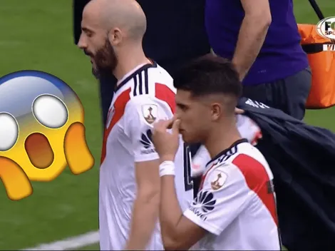 ¿Palacios se tapó la nariz mientras miraba a la hinchada de Boca?