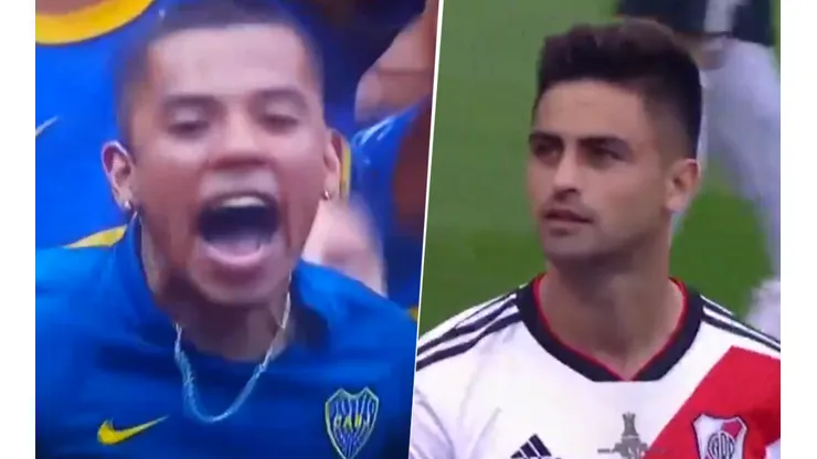 Foto del Pity Martínez en la Bombonera.