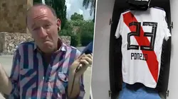 La camiseta de Ponzio, colgada.