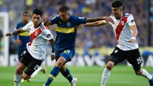 Boca y River en el último Superclásico en La Bombonera.