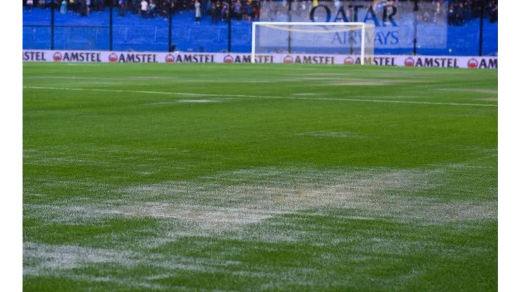 El campo de juego de la Bombonera.