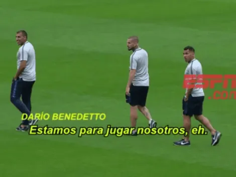Momentazo: el video de Wanchope, Tevez y Benedetto en la cancha bajo la lluvia