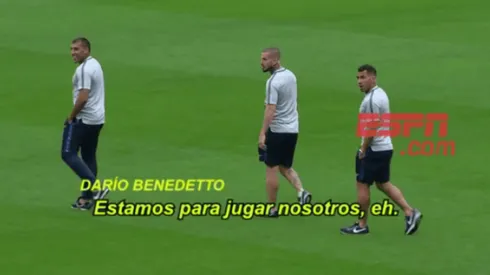 Momentazo: el video de Wanchope, Tevez y Benedetto en la cancha bajo la lluvia