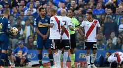Foto de los jugadores de Boca y River.