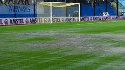 Foto del campo de juego de la Bombonera.