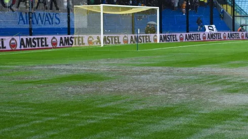 Foto del campo de juego de la Bombonera.