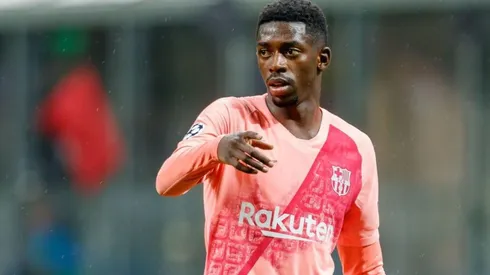 Dembelé en el último partido del Barcelona.