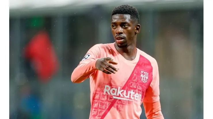 Dembelé en el último partido del Barcelona.