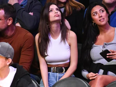 ¡Sin temor! Emily Ratajkowski coquetea con LeBron James