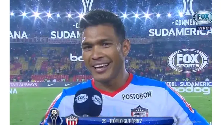 Foto de Teófilo Gutiérrez después del partido.
