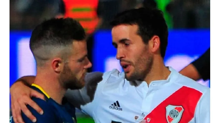 Nández y Mayada tras el Superclásico en Mendoza.