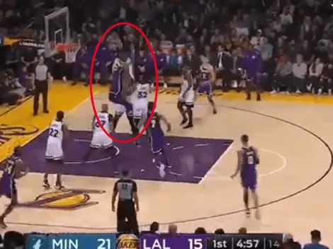 El impresionante martillazo de LeBron James en la victroria de los Lakers