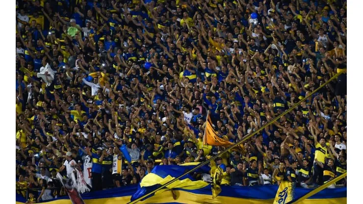 Los hinchas de Boca en el partido ante Palmeiras.