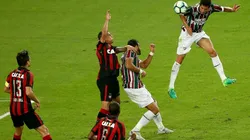 Atlético Paranaense vs Fluminense por la Copa Sudamericana.
